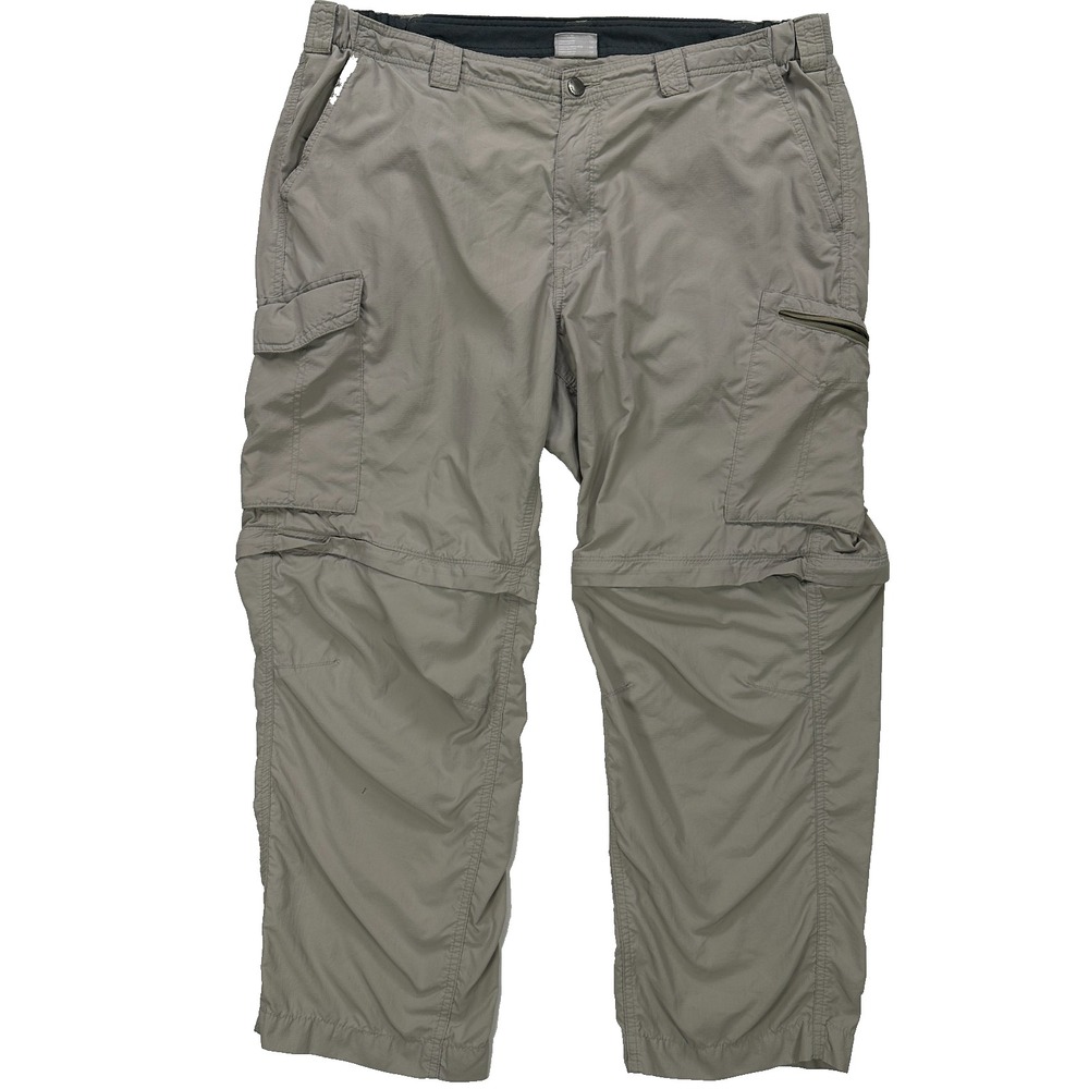 Columbia Omni-Shade Convertible Cargo Hiking Pants Mens 42x28 Zip Off Shorts